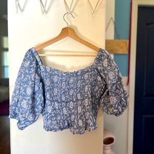 Saira top in Sky Daughters of India size M